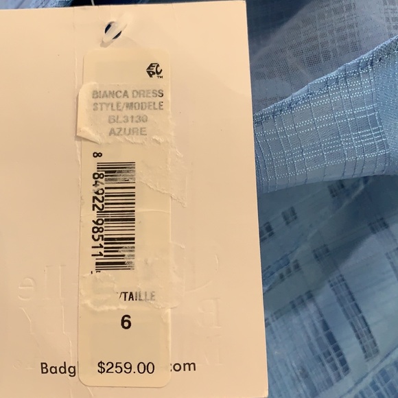 “Belle” BADGLEY MISCHKA “Bianca” Azure Dress - Picture 5 of 8